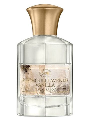Sabon Patchouli Lavender Vanilla fragrance bottle