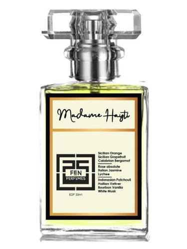 FEN Perfumes Madame Hayti fragrance bottle