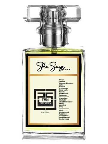 FEN Perfumes She Says fragrance bottle