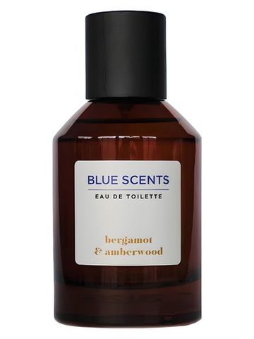 Blue Scents Bergamot & Amberwood fragrance bottle