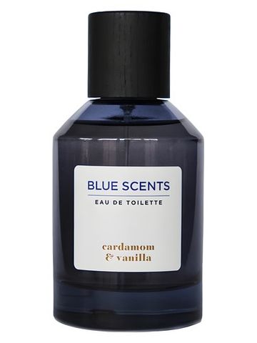 Blue Scents Cardamom & Vanilla fragrance bottle