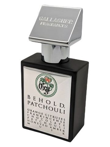 Gallagher Fragrances Behold, Patchouli fragrance bottle