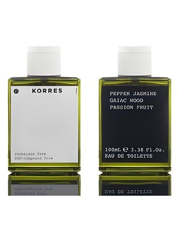 Korres Pepper Jasmine Gaiac Wood Passion Fruit fragrance bottle