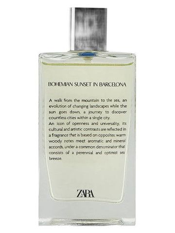 Zara Bohemian Sunset In Barcelona fragrance bottle