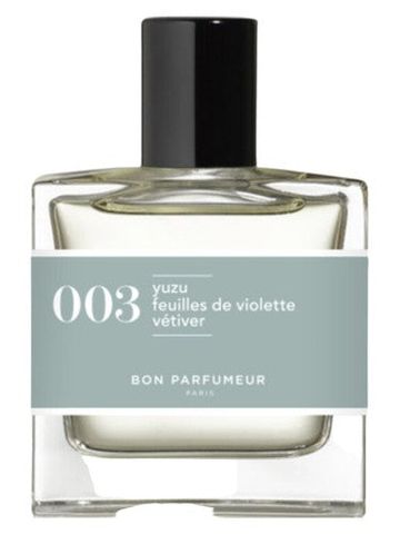 Bon Parfumeur 003 yuzu feuilles de violette, vétiver fragrance bottle
