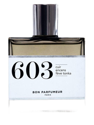 Bon Parfumeur 603 cuir, encens, fève tonka fragrance bottle