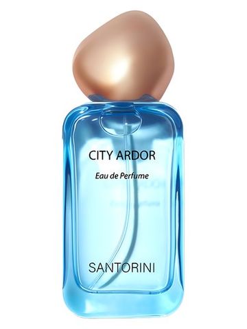 The SAEM Dream in Santorini Greece fragrance bottle