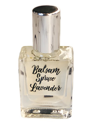 Serenity + Scott Balsam Spruce Lavender fragrance bottle