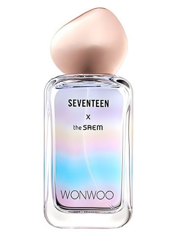 The SAEM Seventeen X Wonwoo fragrance bottle