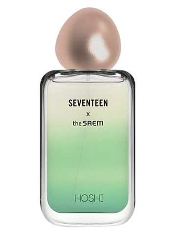 The SAEM Seventeen X Hoshi fragrance bottle