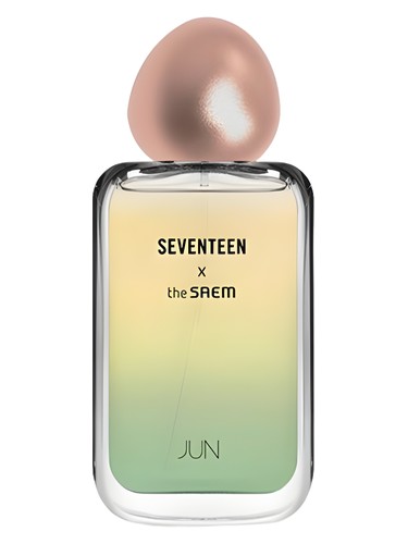 The SAEM Seventeen X Jun fragrance bottle