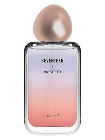 The SAEM Seventeen X Junghan fragrance bottle