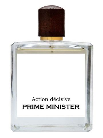 Prime Minister Action décisive fragrance bottle