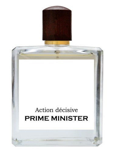Prime Minister Action décisive fragrance bottle