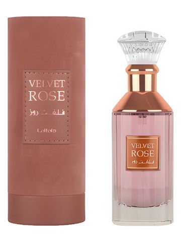 Lattafa Perfumes Velvet Rose fragrance bottle