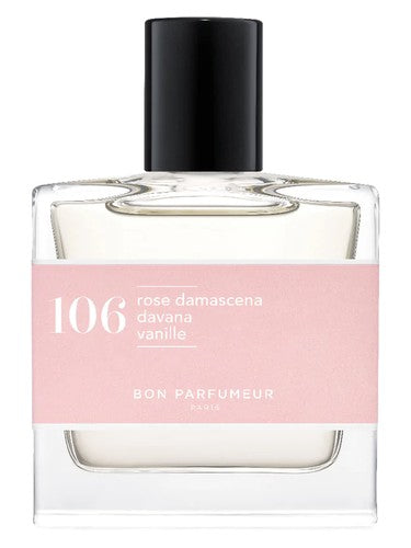 Bon Parfumeur 106 damascena rose, davana, vanilla fragrance bottle