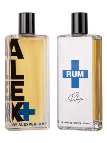 Alex+ Rum+ fragrance bottle