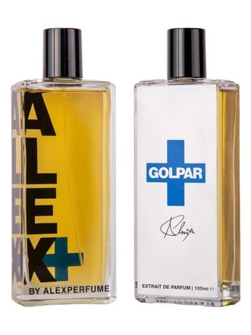 Alex+ Golpar+ fragrance bottle