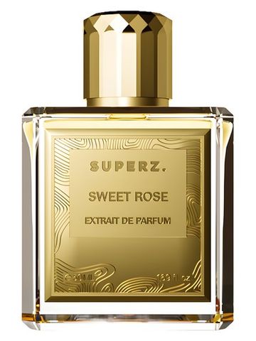 Superz. Sweet Rose fragrance bottle