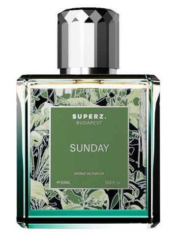 Superz. Sunday fragrance bottle