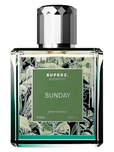 Superz. Sunday fragrance bottle