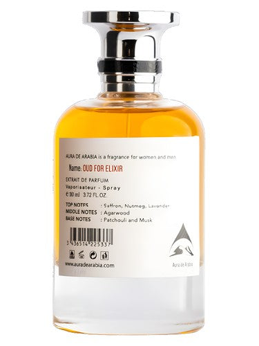 Aura de Arabia Oud For Elixir fragrance bottle