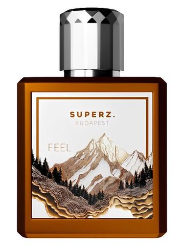Superz. Feel fragrance bottle