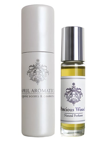 April Aromatics Precious Woods Oil Perfume fragrance bottle