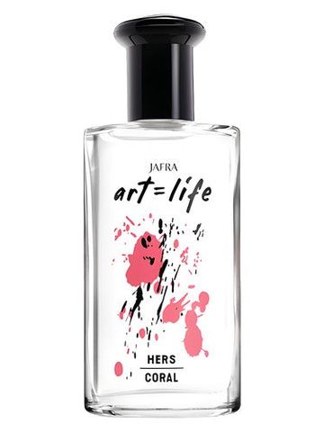 JAFRA Art = Life Hers Coral fragrance bottle