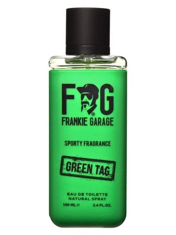 Frankie Garage Sporty Fragrance Green Tag fragrance bottle