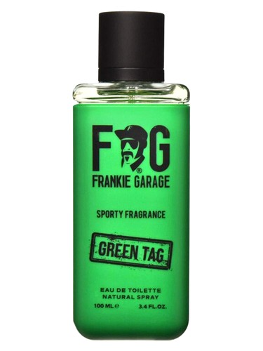 Frankie Garage Sporty Fragrance Green Tag fragrance bottle