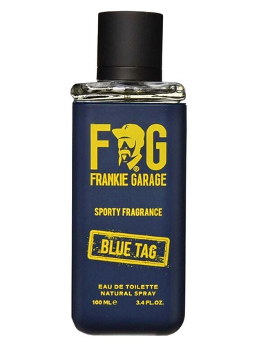 Frankie Garage Sporty Fragrance Blue Tag fragrance bottle