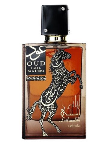 Lattafa Perfumes Oud Lail Maleki fragrance bottle