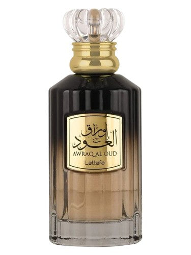Lattafa Perfumes Awraq Al Oud fragrance bottle