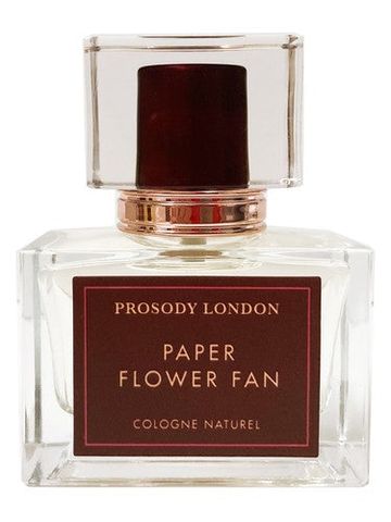 Prosody London Paper Flower Fan fragrance bottle