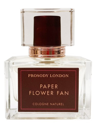 Prosody London Paper Flower Fan fragrance bottle