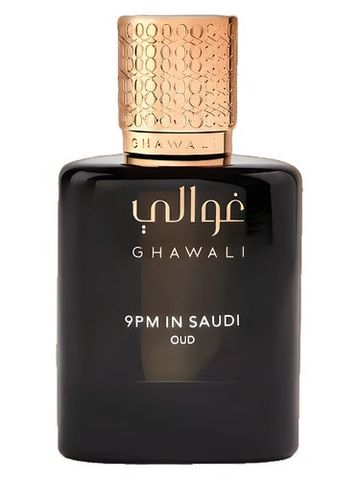 Ghawali 9PM in Saudi Oud fragrance bottle