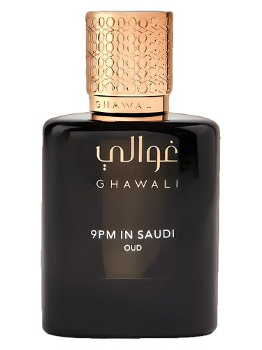 Ghawali 9PM in Saudi Oud fragrance bottle