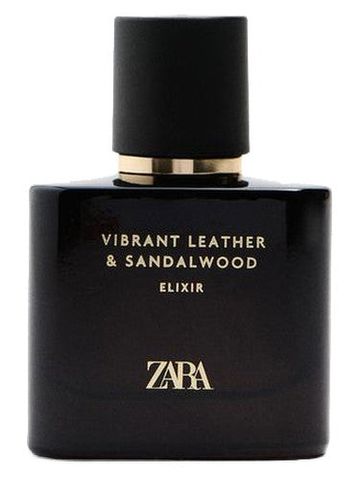 Zara Vibrant Leather & Sandalwood Elixir fragrance bottle