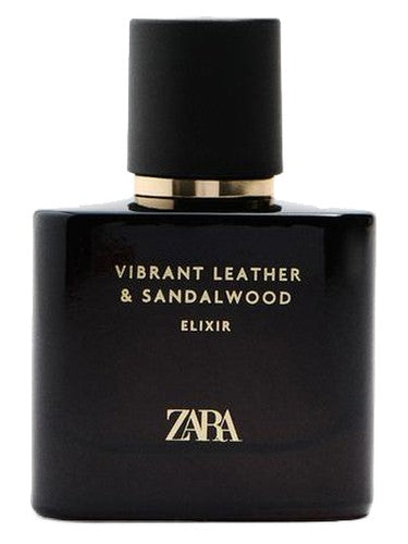 Zara Vibrant Leather & Sandalwood Elixir fragrance bottle