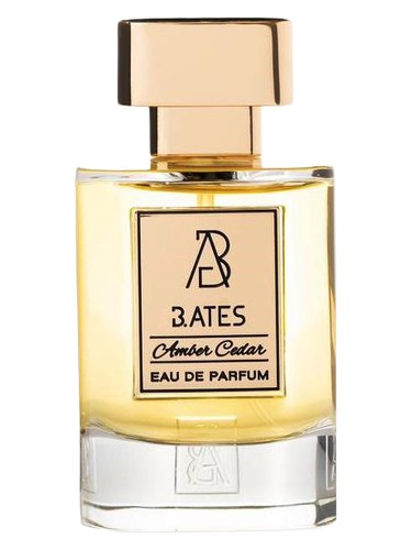 B.ATES Amber Cedar fragrance bottle