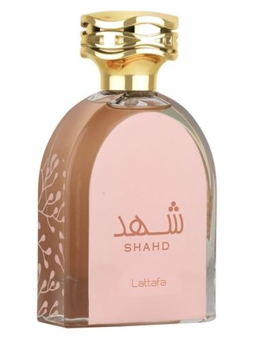 Lattafa Perfumes Shahd fragrance bottle