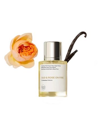 Dossier Oud & Rose on Fire fragrance bottle