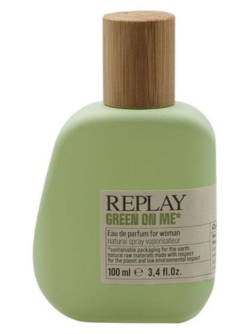 Replay Green On Me For Woman fragrance bottle