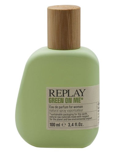 Replay Green On Me For Woman fragrance bottle