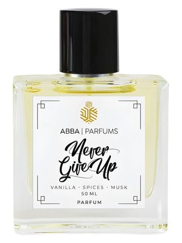 ABBA Parfums Never Give Up fragrance bottle