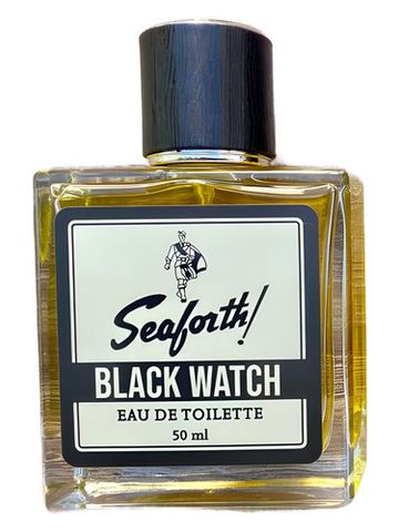 Spearhead Shaving Company Seaforth! Black Watch fragrance bottle