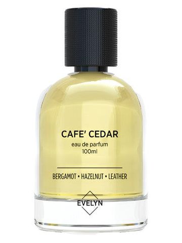 Evelyn Cafe' Cedar fragrance bottle