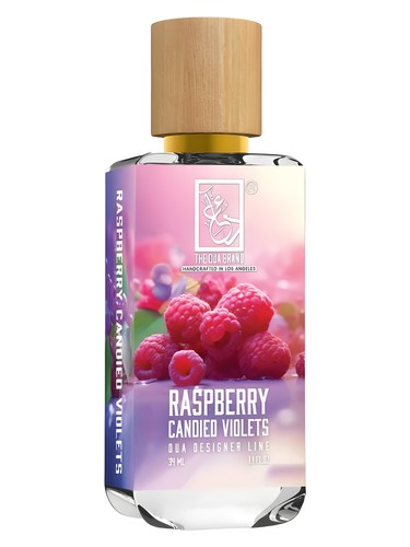 The Dua Brand Raspberry Candied Violets fragrance bottle
