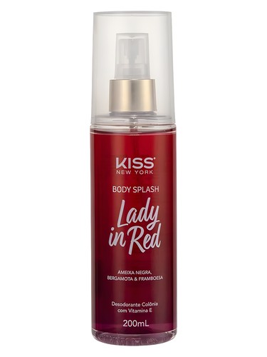 Kiss New York Lady in Red fragrance bottle